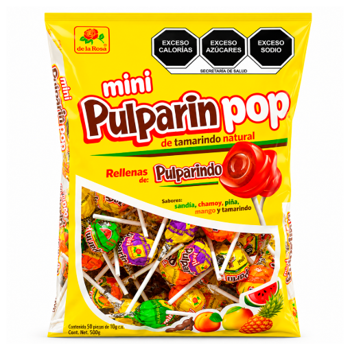 Imagen de Paleta De La Rosa Pulparindo Mini 50 PZS