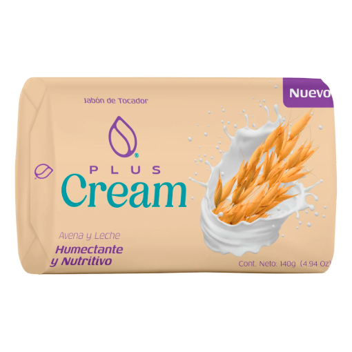 Imagen de Jabón de Tocador Plus Cream Avena y Almendra 140 GRS
