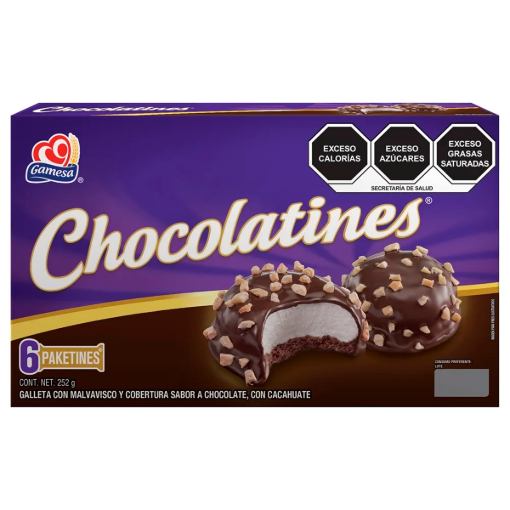 Imagen de Galletas Gamesa Chocolatines 252 GRS