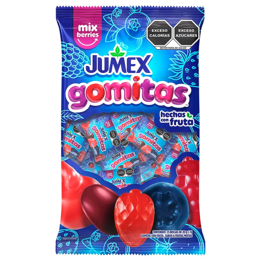 Imagen de Exhibidor Dulce Gomita Jumex Mix Berries 25 PZS