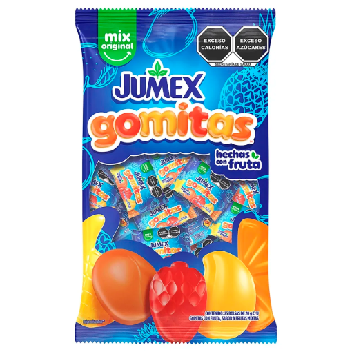 Imagen de Exhibidor Dulce Gomita Jumex Mix Frutas 25 PZS