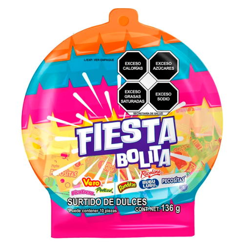 Imagen de Chocolate Ricolino Fiesta Bolita Surtido 136 GRS