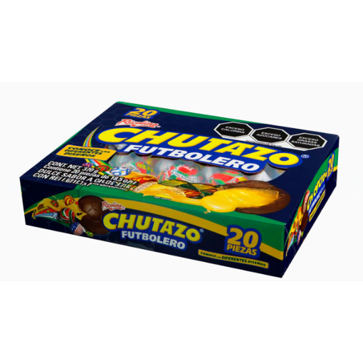Imagen de Exhibidor Chocolate Ricolino Chutazo con Relleno Futbol 18.5 GRS