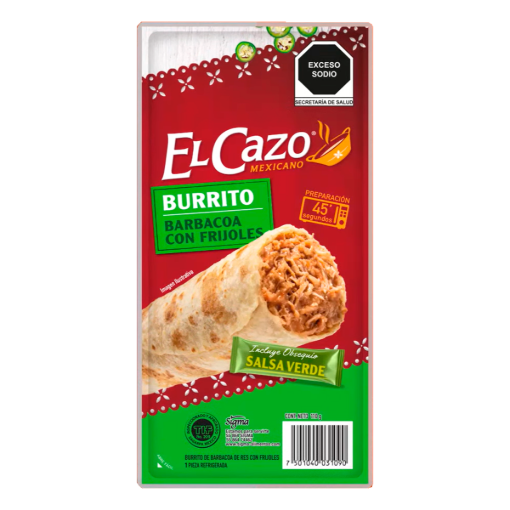 Imagen de Burrito El Cazo Barbacoa con Frijol 1 PZS