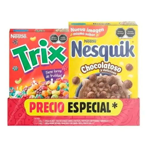 Imagen de Cereal Nestlé Nesquik + Trix 230 g Pack Especial 230 GRS