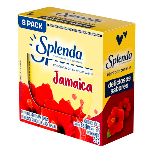 Imagen de Exhibidor Bebida Splenda en Polvo Jamaica + 1 Sobre 7 GRS