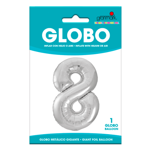 Imagen de Globo Granmark #8 Plata 1 PZS