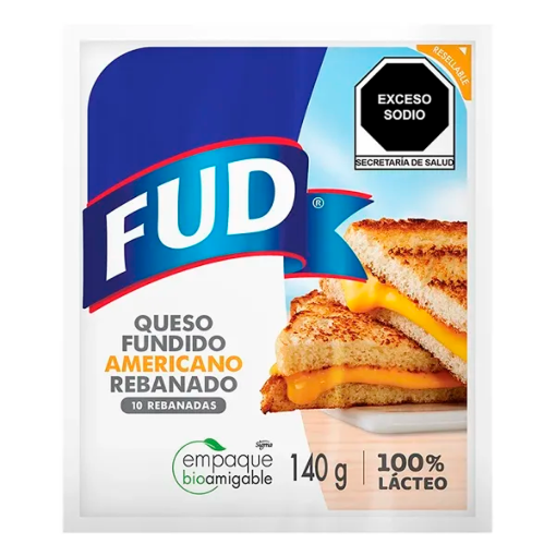Imagen de Queso Fud Fundido Americano Rebanado 140 GRS
