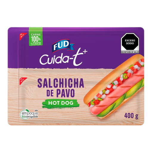 Imagen de Salchicha Fud Hot Dog Cuida-T+ 400 GRS
