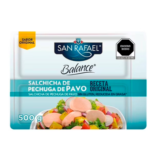 Imagen de Salchicha San Rafael Pavo Sin Gluten 500 GRS