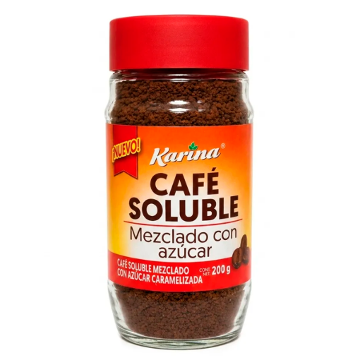 Imagen de Café Karina Soluble Mezcla con Azúcar 200 GRS