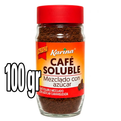 Imagen de Café Karina Soluble Mezcla con Azúcar 100 GRS