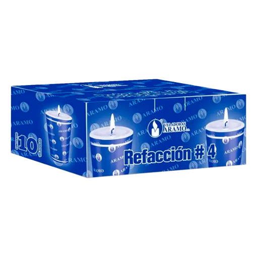 Imagen de Exhibidor Veladora Aramluz Repuesto #4 Cono Azul 10 PZS
