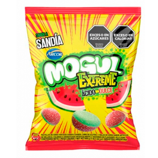 Imagen de Dulce Gomita Arcor Mogul Sandía Extra Ácido/Dulce 500 GRS