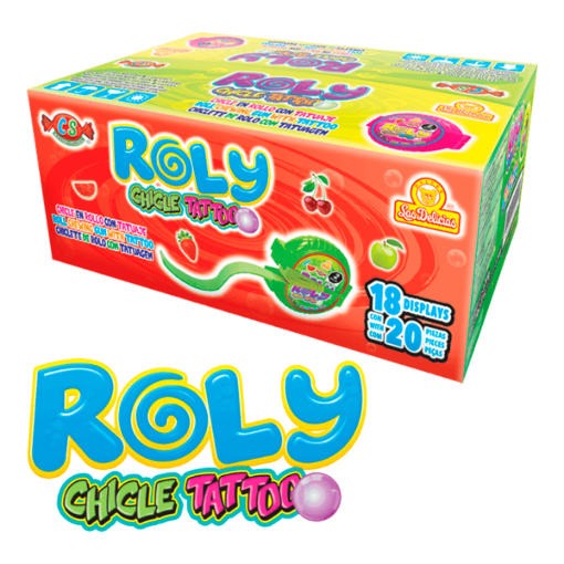 Imagen de Exhibidor Chicle Las Delicias Rolly Tattoo 20 PZS