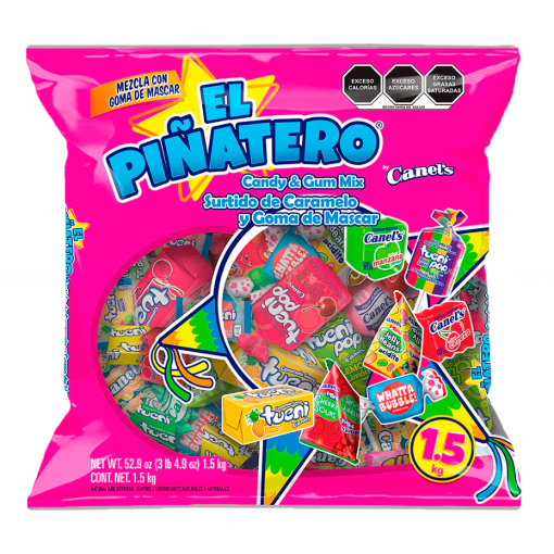 Imagen de Exhibidor Dulce Canel's Piñatero Fiesta Surtido Bolsa 1.3 KGS