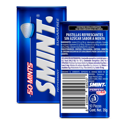 Imagen de Exhibidor Dulce Chupa Chups Smint Menta 35 PZS