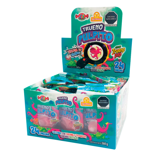 Imagen de Exhibidor Dulce Las Delicias Gomita Trueno Pulpito 360 GRS