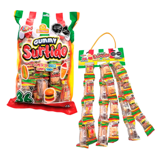 Imagen de Exhibidor Dulce Gomita Las Delicias Gummy Surtido 288 GRS