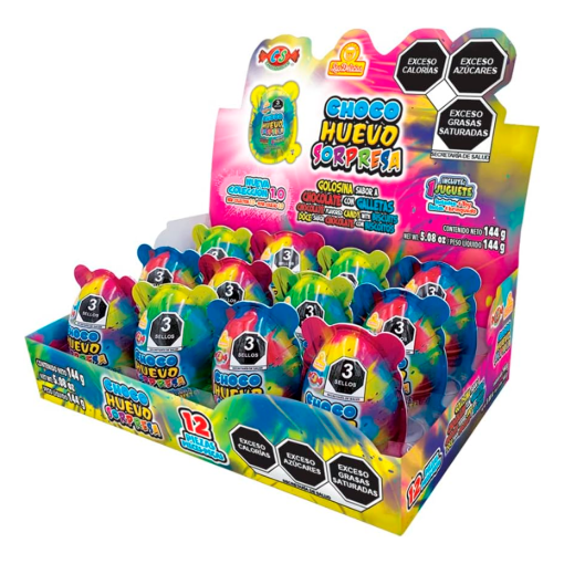 Imagen de Exhibidor Dulce Las Delicias Chocolate Sorpresa 12 PZS