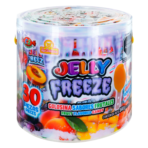 Imagen de Exhibidor Paleta Las Delicias Jelly Freeze Frutas 18 GRS