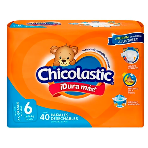 Imagen de Pañal Chicolastic Classic Etapa 6 Unisex + 4 Piezas 40 PZS