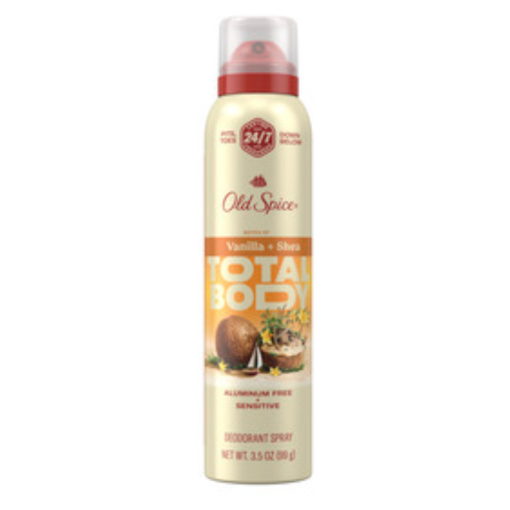 Imagen de Desodorante Old Spice Total Body Vainilla y Karité Aerosol  99 GRS