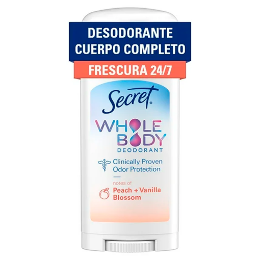 Imagen de Desodorante Secret Cuerpo Completo Durazno y Vainilla Barra  68 GRS
