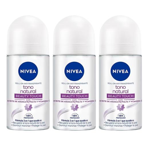 Imagen de Exhibidor Desodorante Nivea Tono Natural Mujer Roll-On  50 MLL