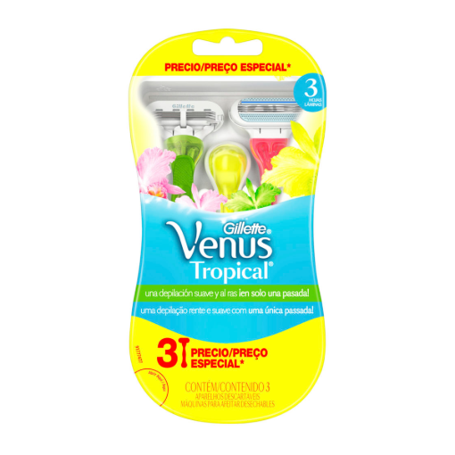 Imagen de Exhibidor Rastrillo Gillette Venus Tropical 3 PZS