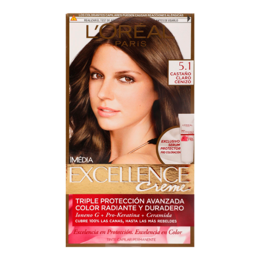 Imagen de Tinte Imedia Excellence 5.1 Castaño Claro Cenizo 1 PZS