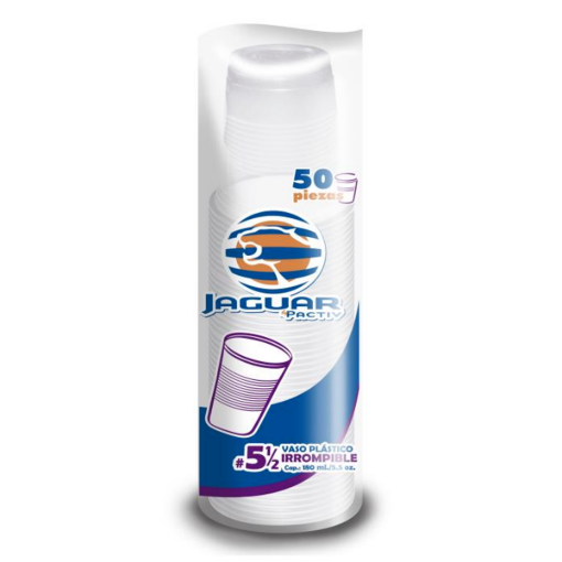 Imagen de Vaso de Plástico Jaguar Irrompible 5.5 50 PZS