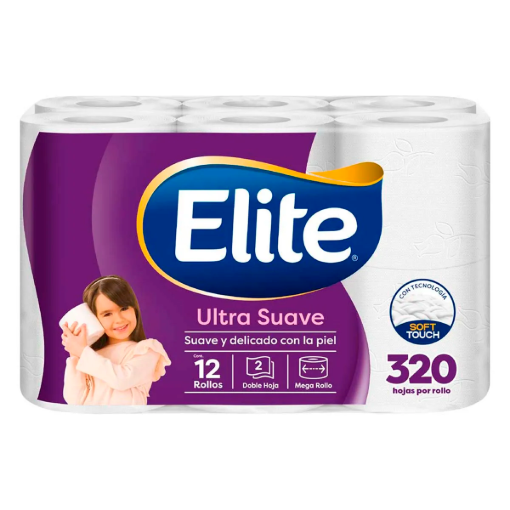 Imagen de Papel Higiénico Elite SoftMax 320 Hojas Dobles 12 PZS
