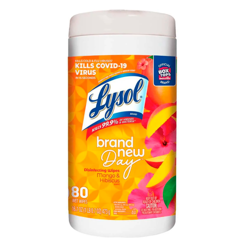 Imagen de Toallas Húmedas Lysol Wipes Mango 80 PZS
