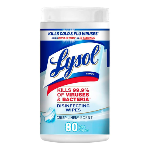 Imagen de Toallas Húmedas Lysol Crisp Linen 80 PZS