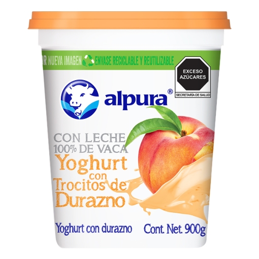 Imagen de Yoghurt Batido Alpura Durazno 900 Gr 900 GRS