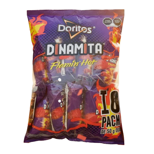 Imagen de Exhibidor Botana Sabritas Doritos Dinamita Flamin' Hot 50 GRS
