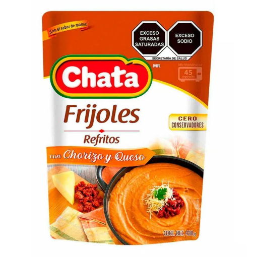 Imagen de Frijol La Chata Chorizo y Queso Bolsa 400 GRS