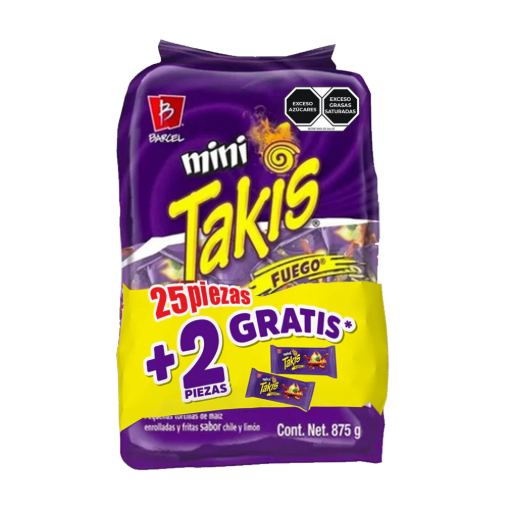 Imagen de Exhibidor Botana Barcel Mini Takis Fuego + 2 Piezas 35 GRS
