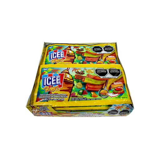 Imagen de Exhibidor Dulce Icee Ropes Caramelo Sabor Frutas Enchiladas 50 GRS