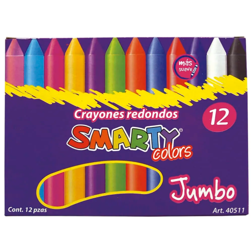 Imagen de Crayones Smarty Jumbo Redondo C/12 1 PZS