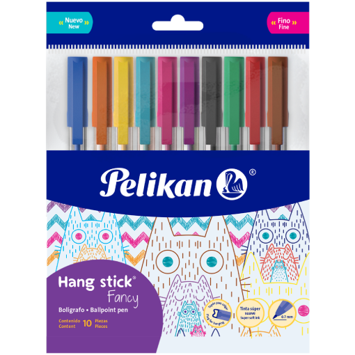 Imagen de Boligrafo Pelikan P.Fino Colores 10 PZS