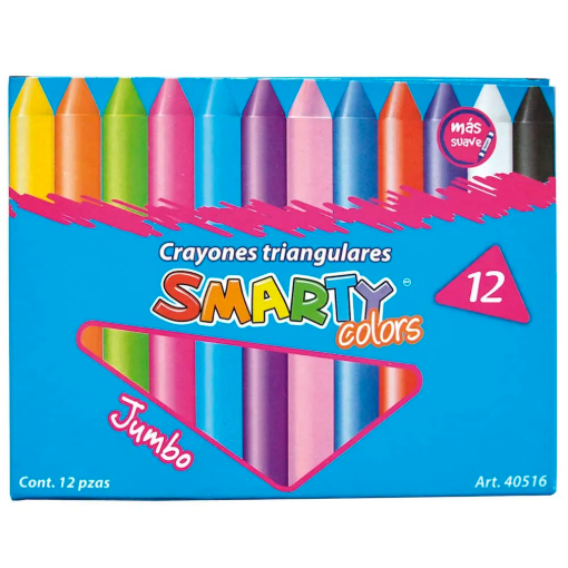 Imagen de Crayones Smarty Jumbo Triangular C/12 1 PZS